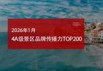 2026年1月4A级景区品牌传播力200强榜单