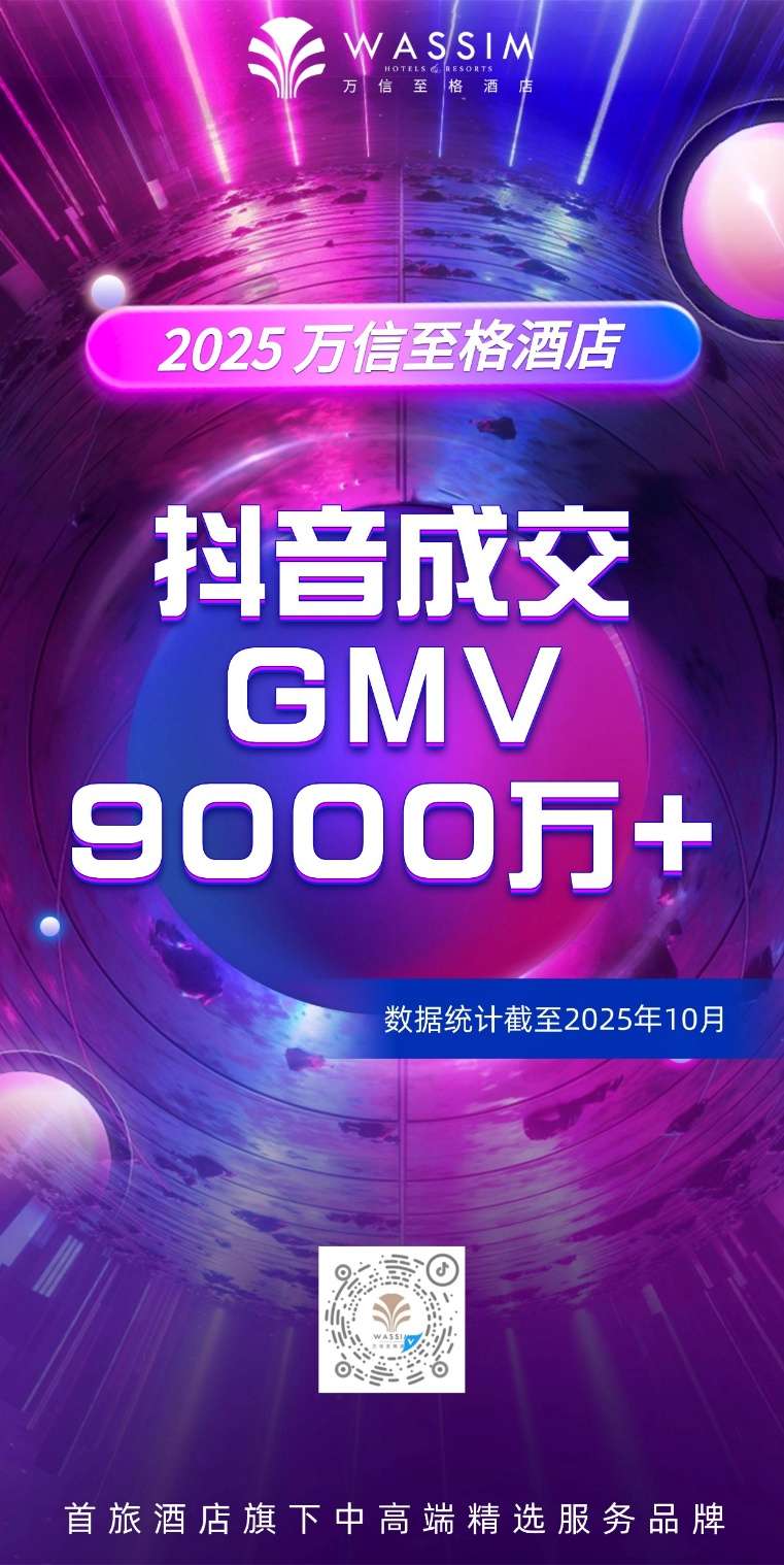 万信至格酒店2025年抖音GMV破9000万,数字化战略成效显著