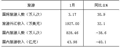 [重庆]10年1月旅游情况统计