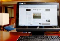 伯豪瑞廷酒店试用机惠普Compaq6000PRO一体电脑