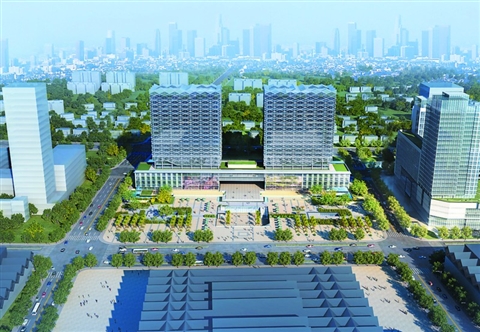 火车站配套“双子楼” 准五星级酒店开建