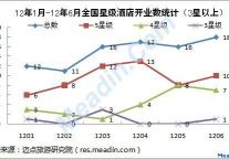 2012年上半年高星级酒店开业情况汇总