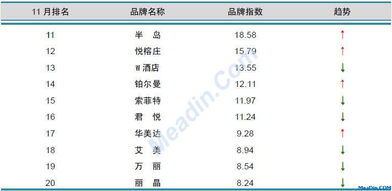 国际酒店品牌风云榜