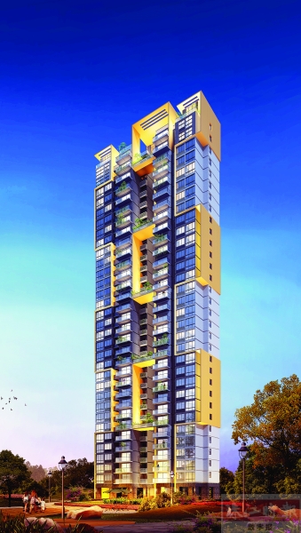 汇银·W新港湾住宅高层建筑融入西班牙风格,创造出独特的国际时尚风情。