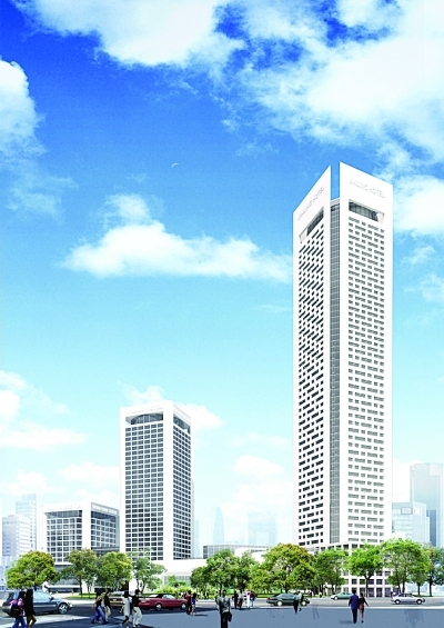 南京新金陵饭店明年建成,轿车可开进电梯