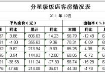 [四川]11年12月分星级饭店客房情况表