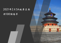 2021年2月5A级景区品牌100强榜单
