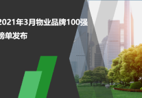 2021年3月物业品牌100强榜单