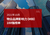 2021年10月物业品牌影响力（MBI）100强榜单发布