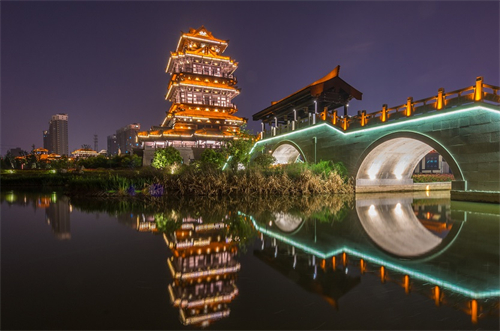 摄图网_501194694_江苏宿迁项王故里夜景（企业商用）.jpg