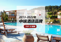 近10年中端酒店品牌TOP10，市场份额差距逐步缩小