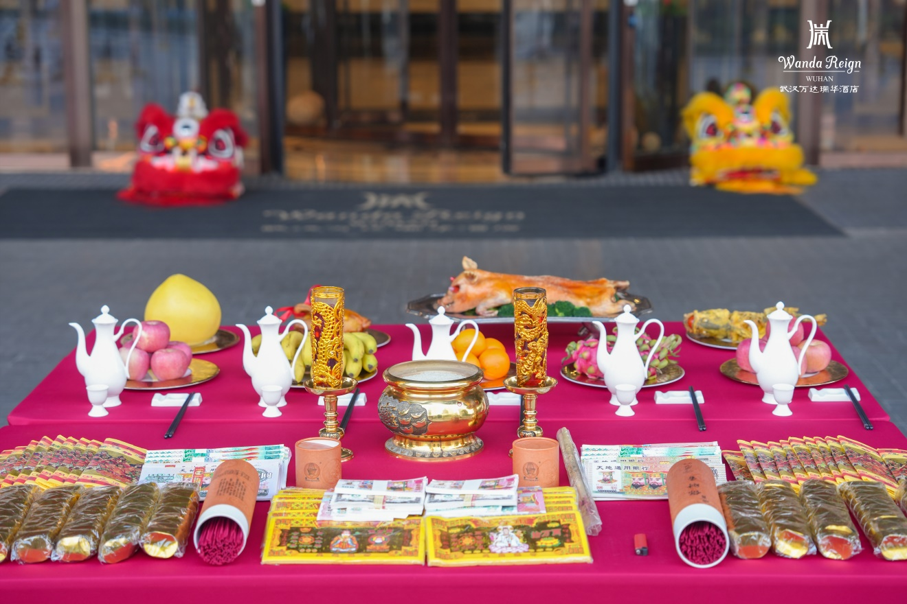 武汉万达瑞华酒店新春舞狮 共贺祥瑞新岁