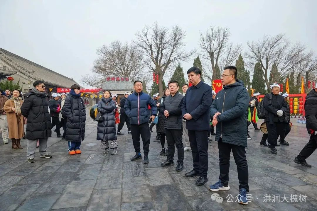 中国舞协来洪洞大槐树景区对“威风锣鼓”进行采风