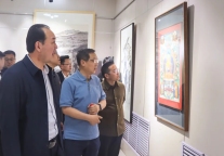 李军参加全国书画名师来榆采风写生作品展开幕式