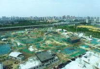 江苏泰州中华恐龙园暴宝庄园主体封顶