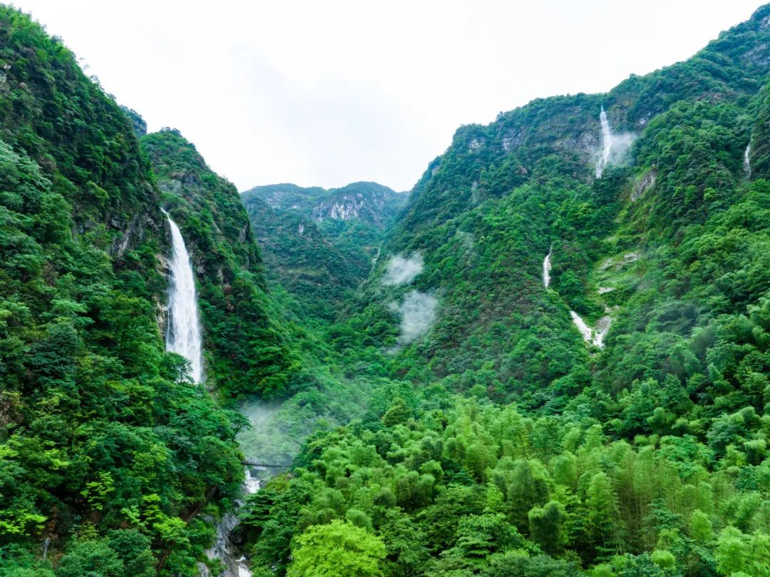 一下雨.ᐟ.ᐟ.ᐟ明月山景区云谷飞瀑就美成plus版~