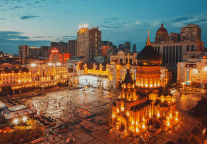 哈尔滨中央大街索菲亚教堂丽怡酒店，城市风情与商旅空间完美融合典范