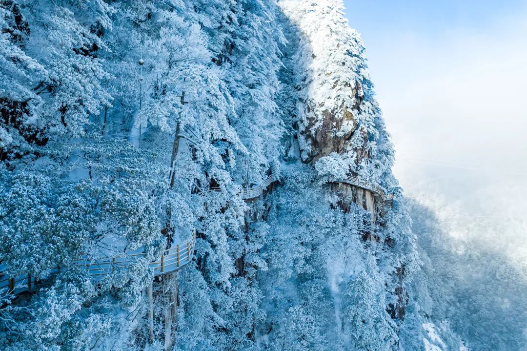 看过雪后初晴的明月山，才知道为什么喜欢冬天！