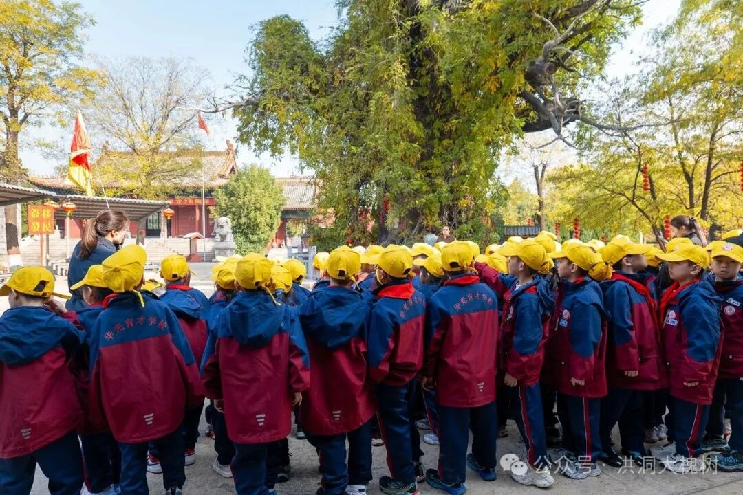 研学打卡洪洞大槐树景区！小学生在行走中读懂“根”的故事
