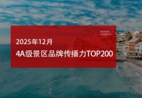 2025年12月4A级景区品牌传播力200强榜单