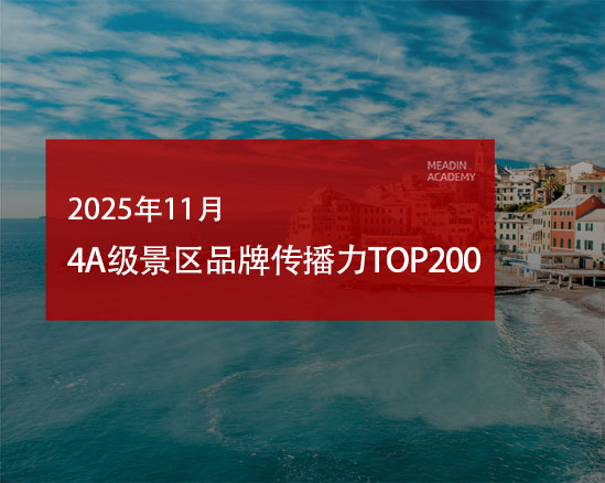  2025年11月4A级景区品牌传播力200强榜单