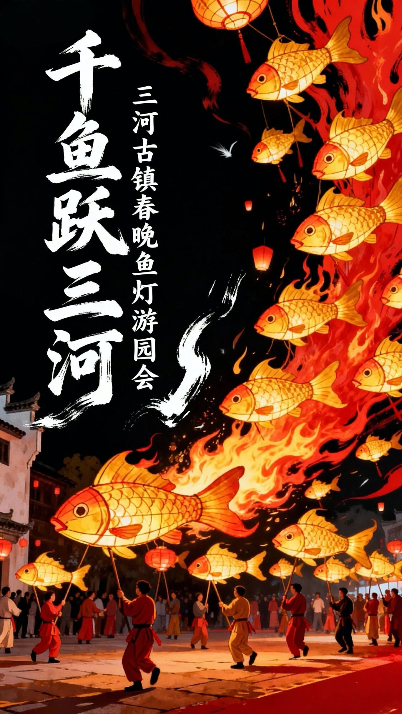 春节硬核玩家攻略！千鱼跃三河——三河古镇春晚鱼灯游园会，解锁非遗新玩法！