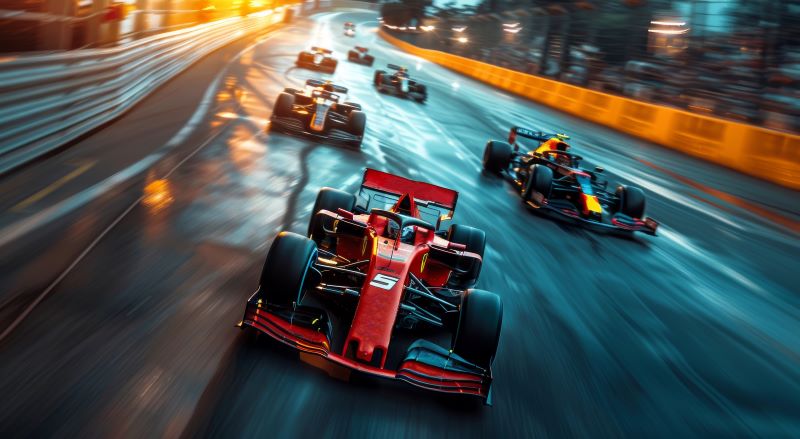 摄图网_372426317_彩色F1赛车在赛道上高速飞驰（企业商用）.jpg