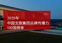 2025年中国文旅集团品牌传播力100强榜单