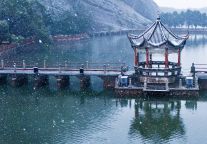 来龟峰等一场雪，此生也算共白头