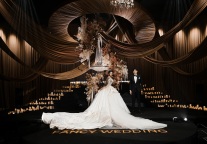 天津富力万达文华酒店举办“帷幕之下”冬季婚礼秀