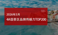 2026年3月4A级景区品牌传播力200强榜单