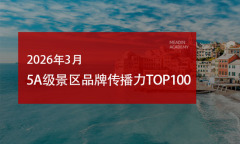 2026年3月5A级景区品牌传播力100强榜单