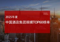 2025年度中国酒店集团规模TOP60榜单