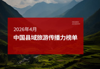 2026年4月中国县域旅游传播力榜单