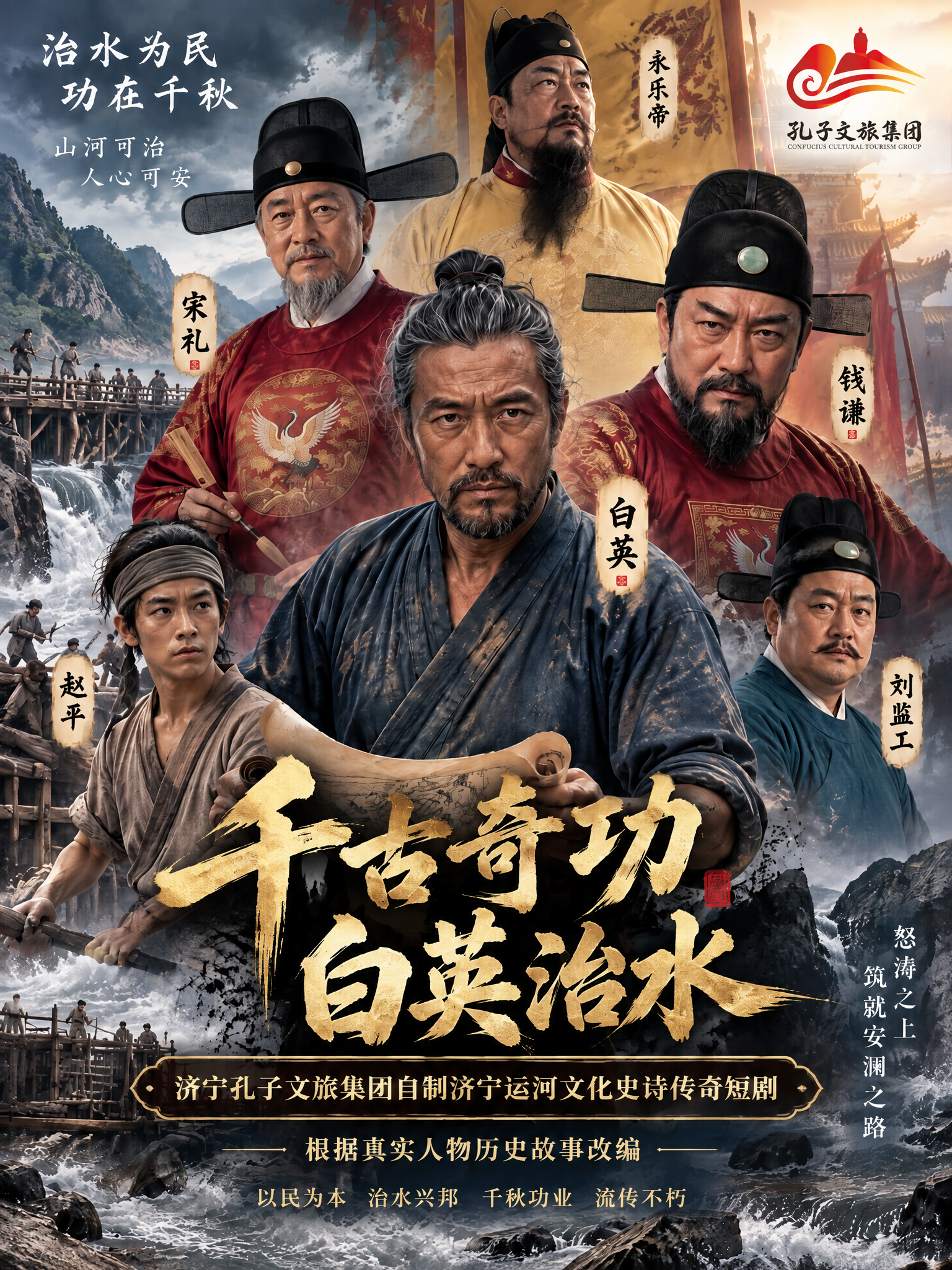 孔子文旅集团AI短剧《白英治水》第一集震撼上线