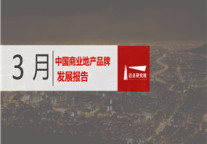 2019年3月商业地产品牌发展报告